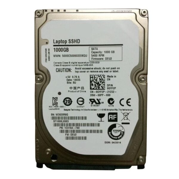 Dell- 0GYF2P  1TB 5400RPM SATA 6Gbps 64MB Cache SSD 2.5-inch Internal Hybrid Hard Drive