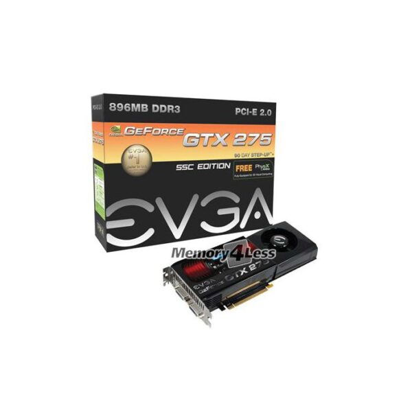 Evga Nvidia GeForce GTX 275 55nm SSC 896MB 448-Bit 2.376GHZ DDR3 PCI Express Dual DVI-I HDTV Out Video Graphics Card