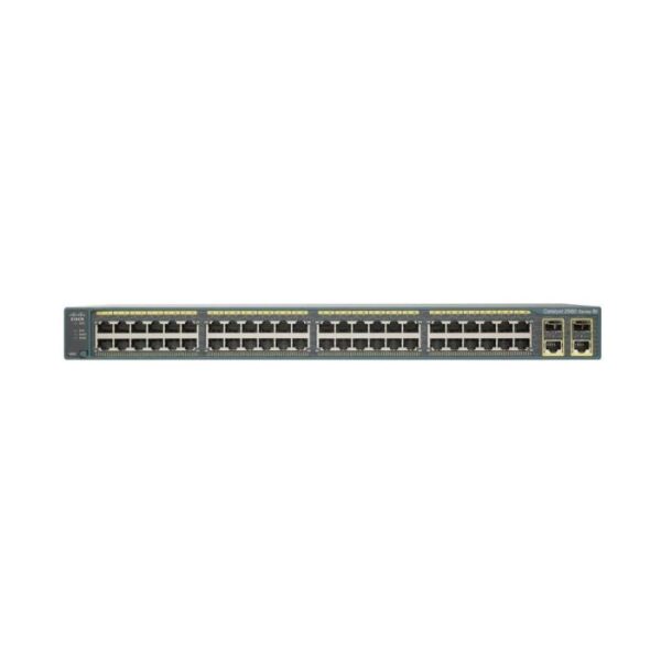 Cisco WS-C2960+48TC-S-RF Cisco Catalyst 2960 Plus 48-Ports 10/100/1000Base-T RJ-45 Manageable Layer2 Fast Ethernet Switch with 2x Gigabit Ethernet Uplink Ports and 2x Shared SFP Slots