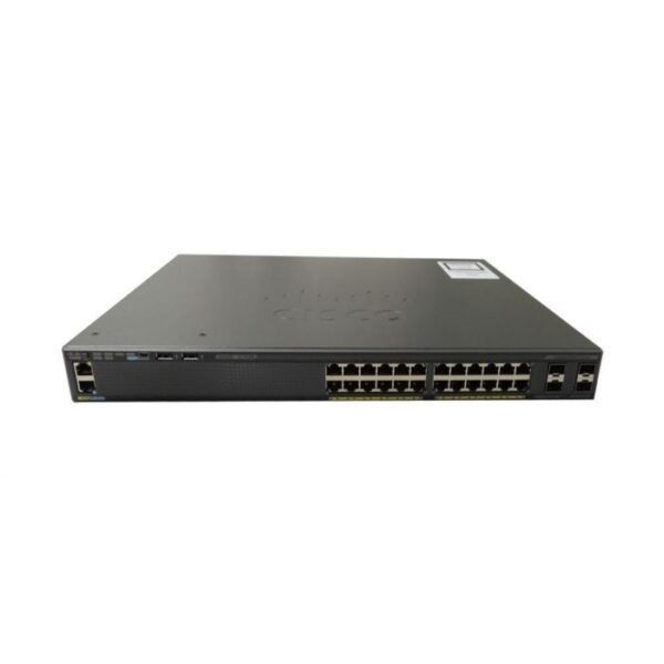 Cisco WS-C2960X-24PD-L-A1 Cisco Catalyst 2960-X Series 24-Ports 10/100/1000Base-T RJ-45 PoE Manageable Layer2 Rack-mountable 1U Switch with 2x SFP+ Expansion Slots