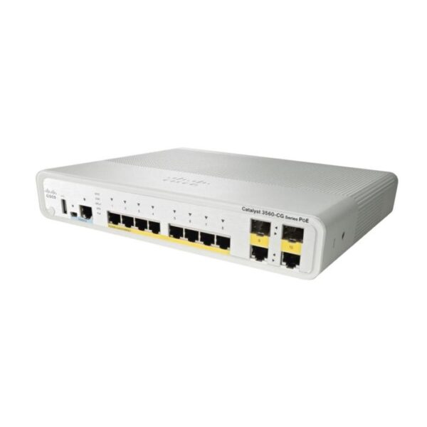 Cisco WS-C3560CG-8TC-S-A1 Cisco 10-Ports Manageable 8 x POE 2 x Expansion Slots 10/100/1000Base-T PoE Ports Compact Switch